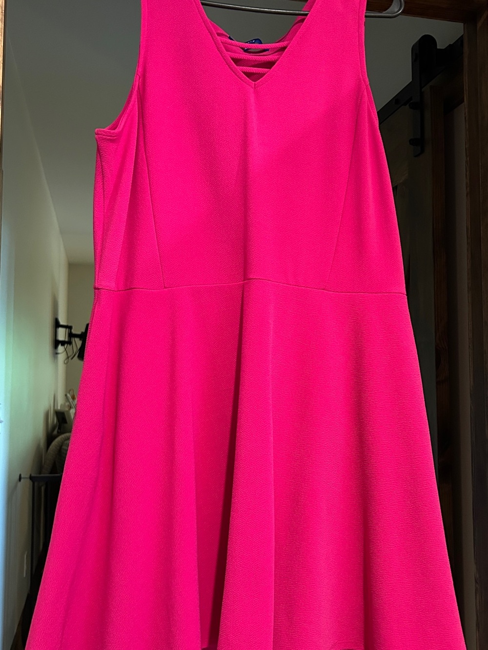 Apt. 9 Bright Pink Sleeveless V-Neck Fit & Flare Mini Dress